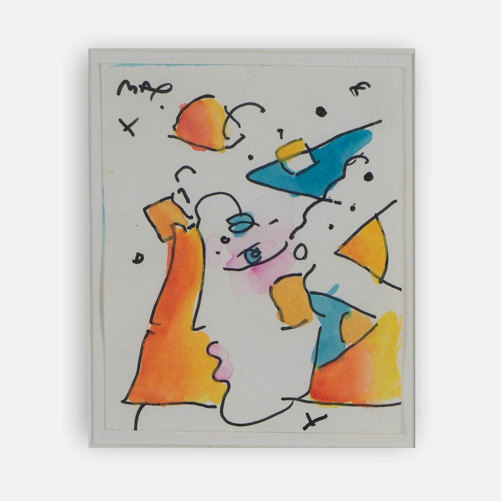 Appraisal: Peter Max - Untitled Profile in colors Lot Peter Max