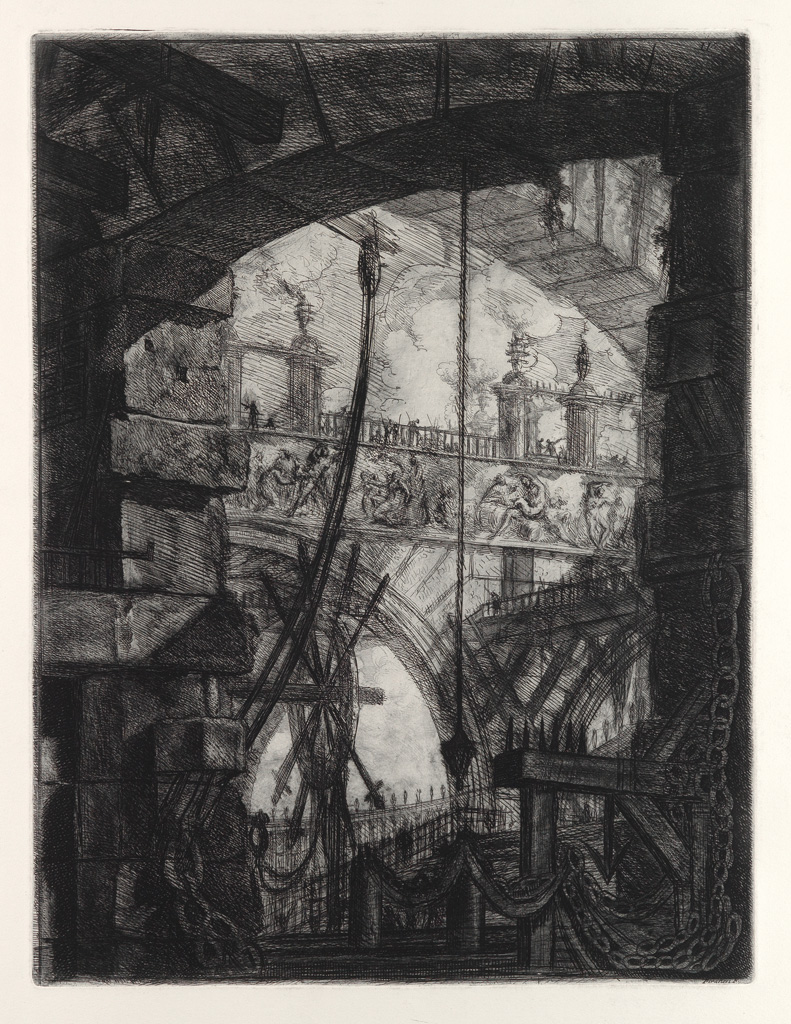 Appraisal: GIOVANNI B PIRANESI The Grand Piazza Etching engraving and drypoint