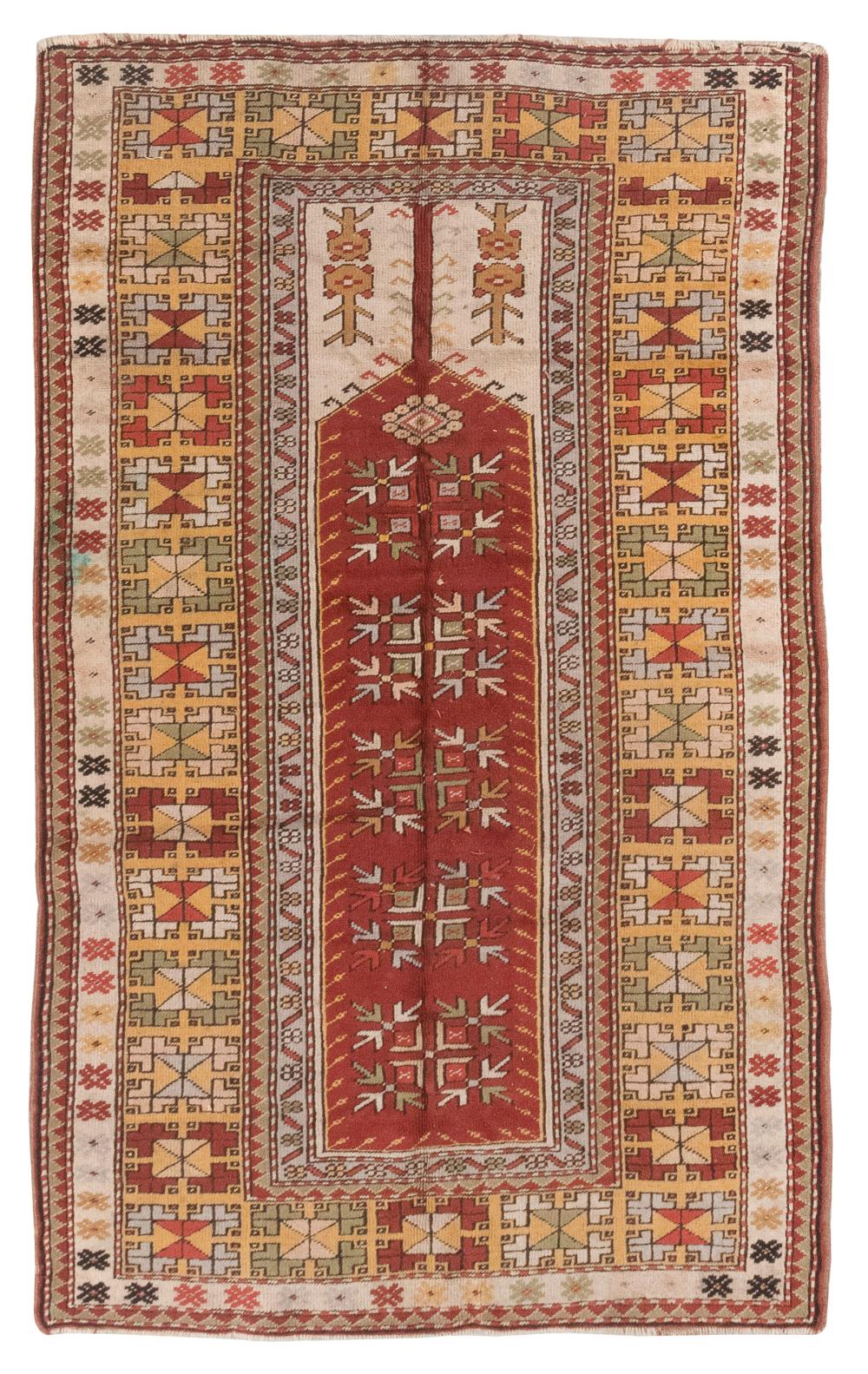 Appraisal: TURKISH PRAYER RUG X SECOND HALF OF THE TH CENTURYTURKISH