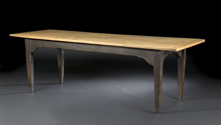 Appraisal: Provincial Oak and Polychromed Refectory Table late th century the