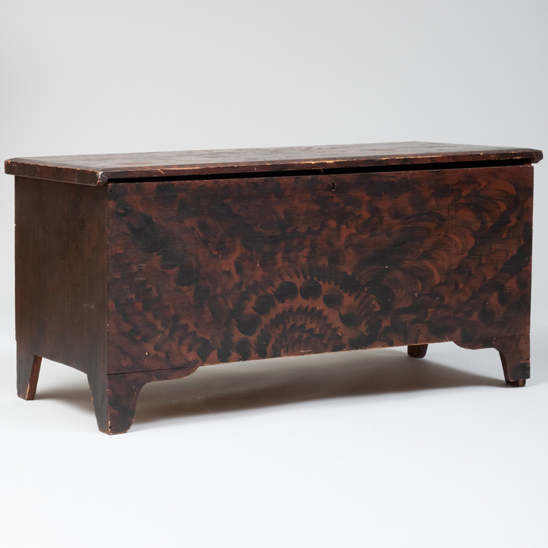 Appraisal: American Grain-Painted Blanket Chest x x in Provenance Sold Sotheby's