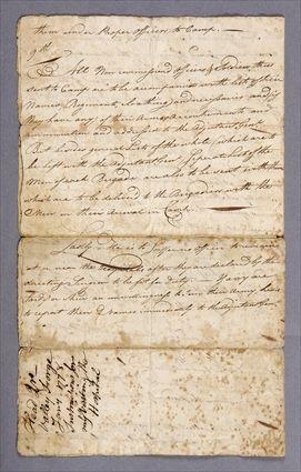 Appraisal: VALLEY FORGE REVOLUTIONARY WAR MANUSCRIPT DOCUMENT - HEADQUARTERS - VALLEY