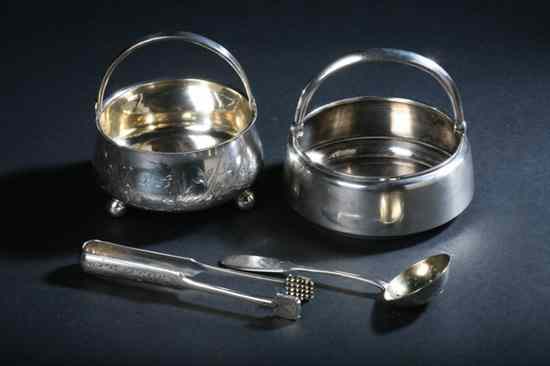 Appraisal: FOUR PIECES RUSSIAN SILVER silver standard Including sugar bowl DA