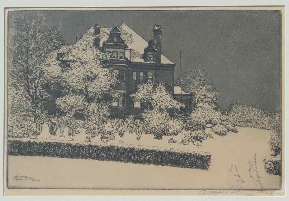 Appraisal: HURLEY E T American - Wiedemann House Newport Kentucky Etching