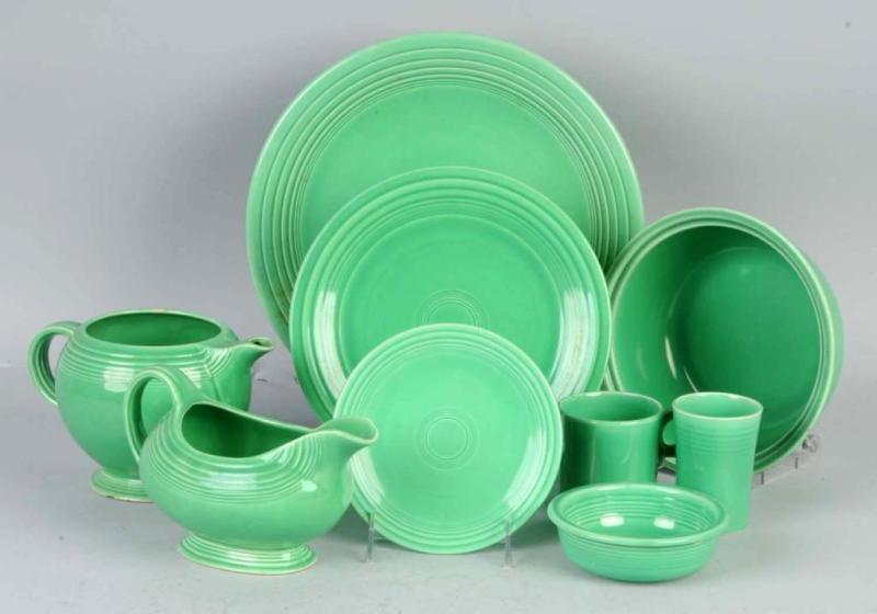 Appraisal: Lot of Green Colored Fiestaware Description Includes one water pitcher