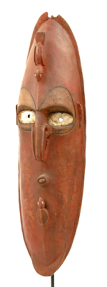 Appraisal: A Papua New Guinea Ramu River Mask applied with red