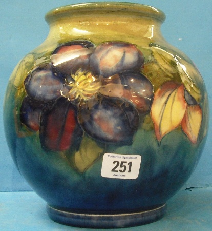 Appraisal: Moorcroft Vase decorated in the Clematis design on green ground