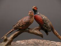 Appraisal: Austrian Cold Painted Bronze Pheasants Early th Century A lovely