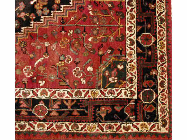 Appraisal: Hand woven tribal Persian carpet measuring X showing good condition