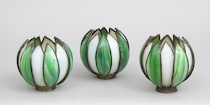 Appraisal: A Group of Three Handel-Inspired Glass Lily Shades Three Handel-inspired