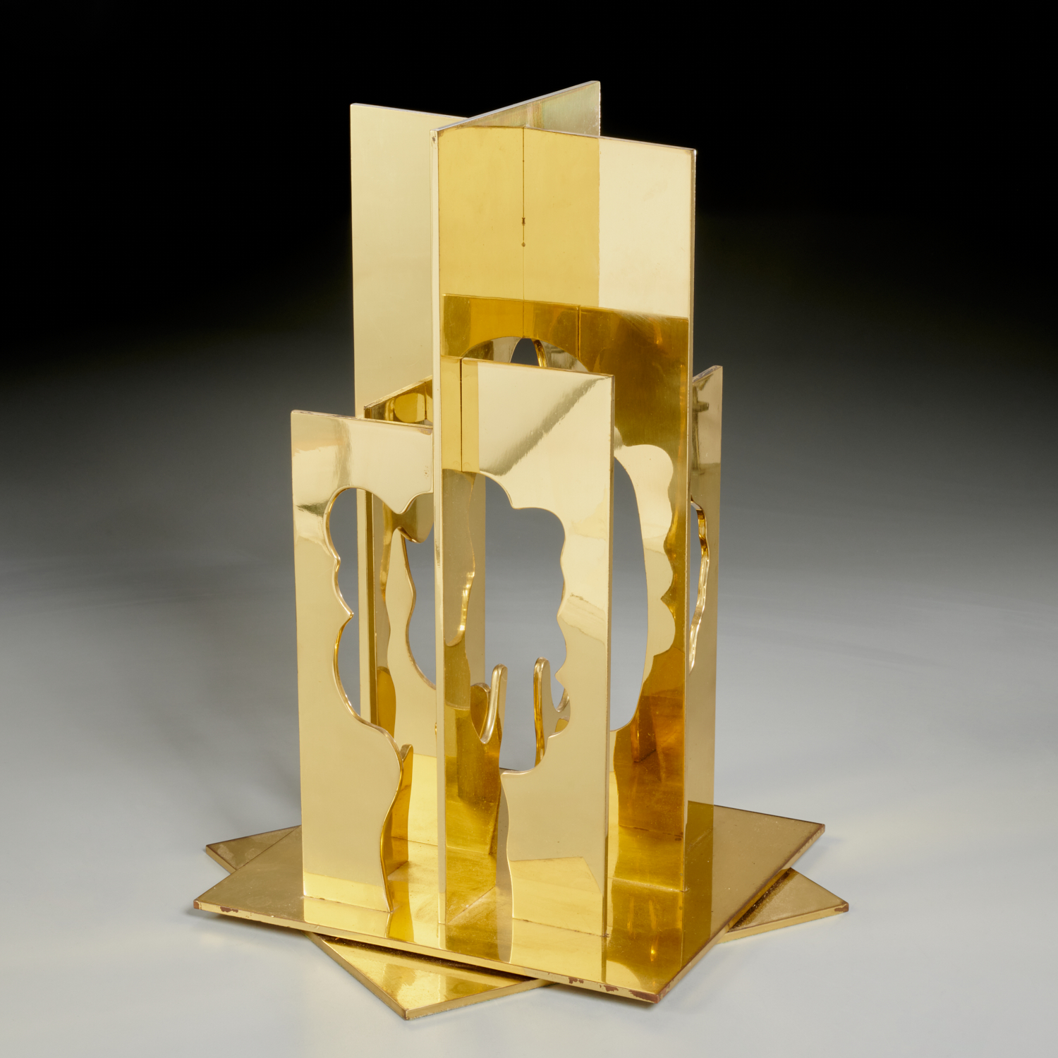 Appraisal: MENASHE KADISHMAN SCULPTURE Menashe Kadishman British Israeli b Continuum gilt