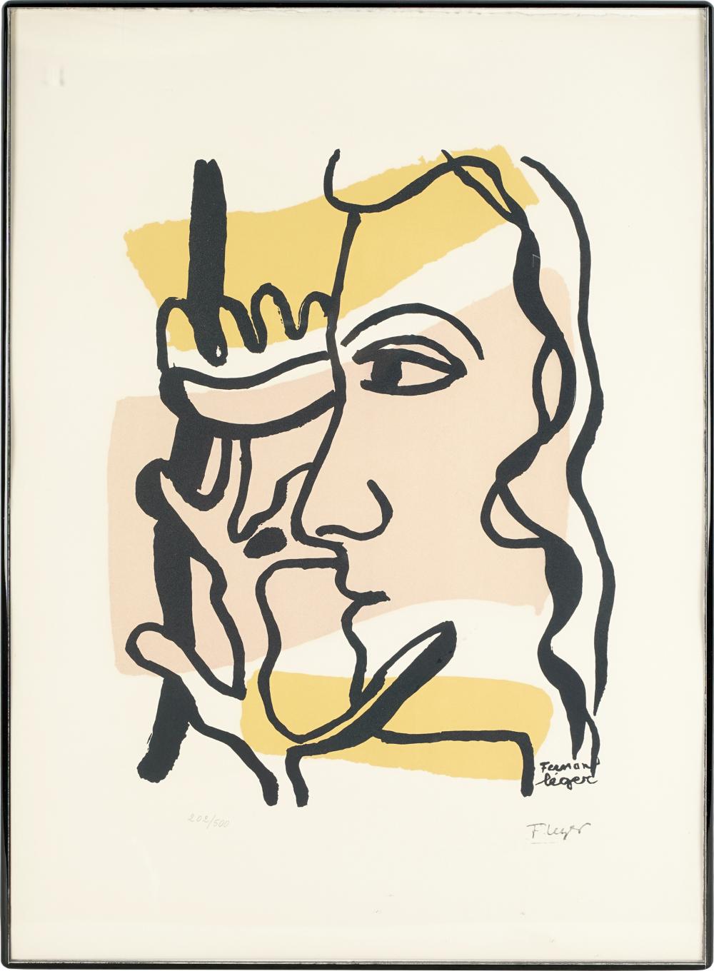 Appraisal: FERNAND LEGER - WOMAN TREE lithograph on paper signed in