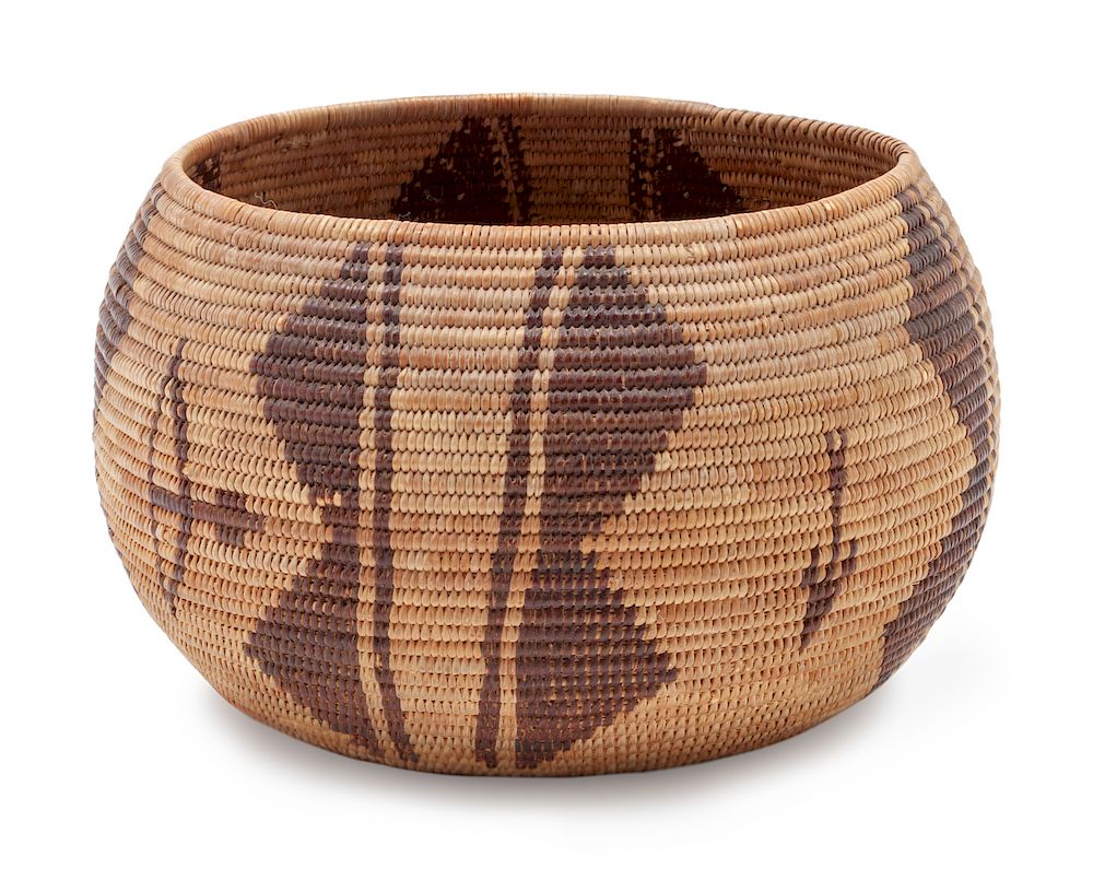 Appraisal: Panamint Pictorial Basket height x width inches Panamint Pictorial Basket