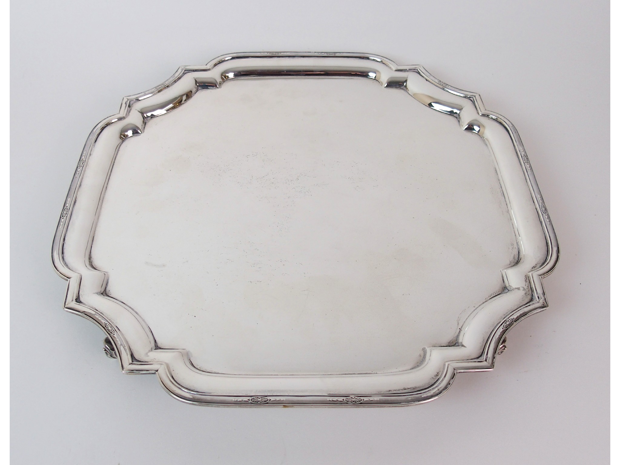 Appraisal: A silver salverby C W Fletcher Son Limited Sheffield of