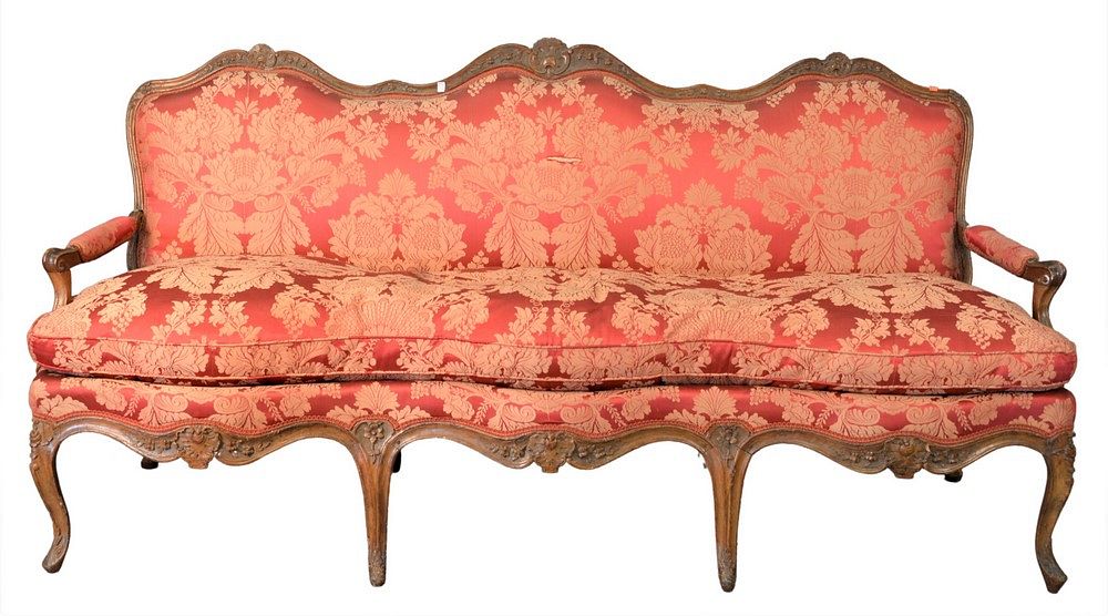 Appraisal: Louis XV th Century Restored Sofa having open arms and