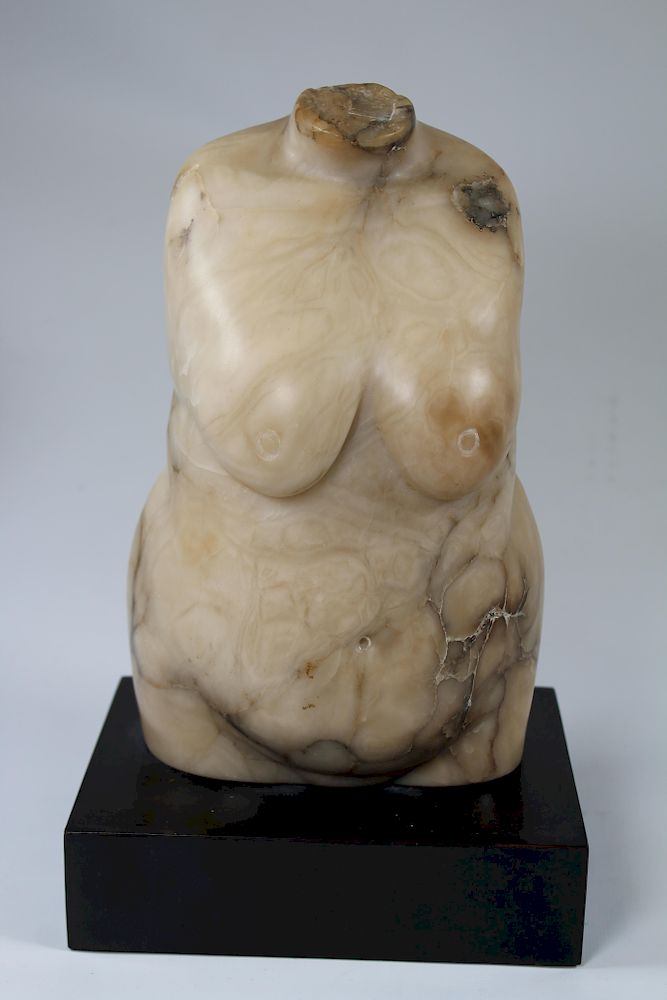 Appraisal: Vintage Carved Marble Female Torso Vintage Carved Marble Female Torso