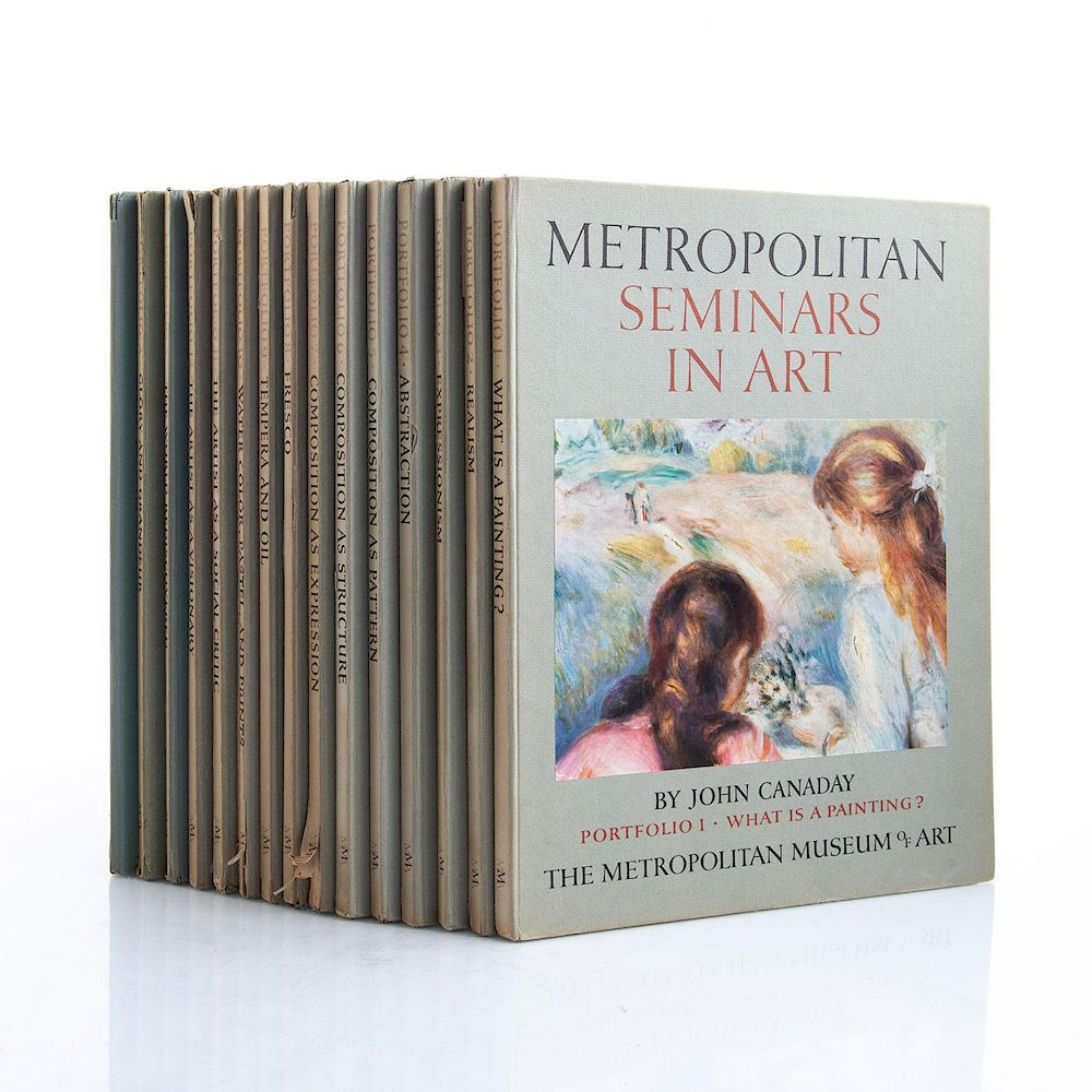 Appraisal: BOOK SET METROPOLITAN SEMINARS IN ART PORTFOLIOS By John Canaday