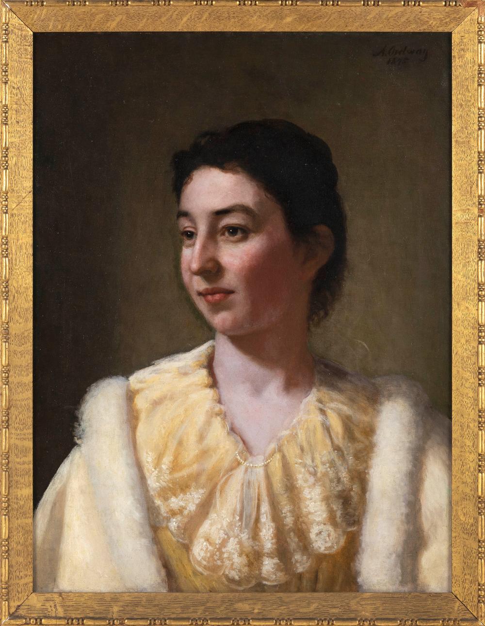 Appraisal: ALFRED ORDWAY MASSACHUSETTS NEW HAMPSHIRE - PORTRAIT OF A WOMAN