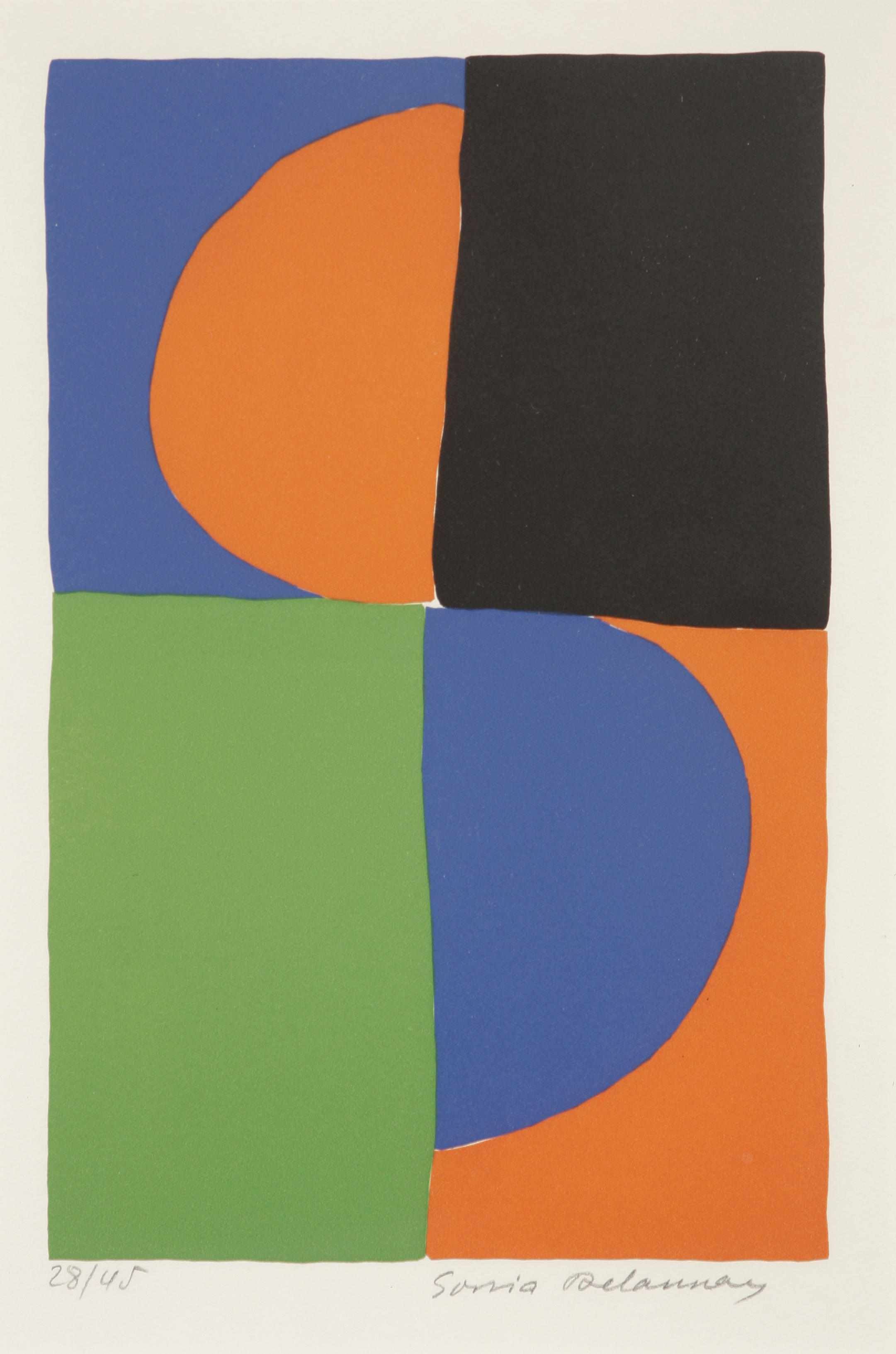 Appraisal: Sonia Delaunay French - Untitled Composition Lithograph in colors on