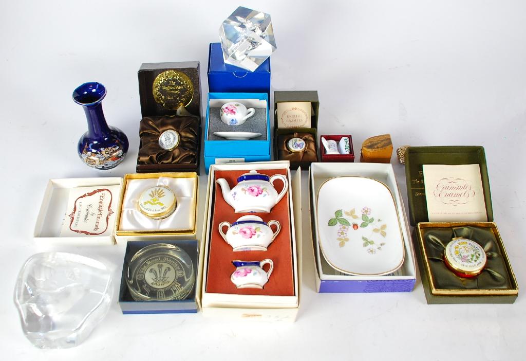 Appraisal: SUBSTANTIAL COLLECTION OF APPROXIMATELY MODERN PORCELAIN METAL SILVER ENAMEL AND