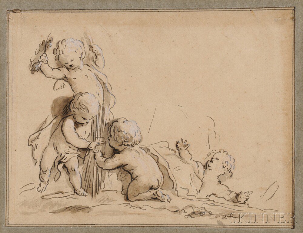 Appraisal: School of Jacob De Witt Dutch - Pair of Drawings