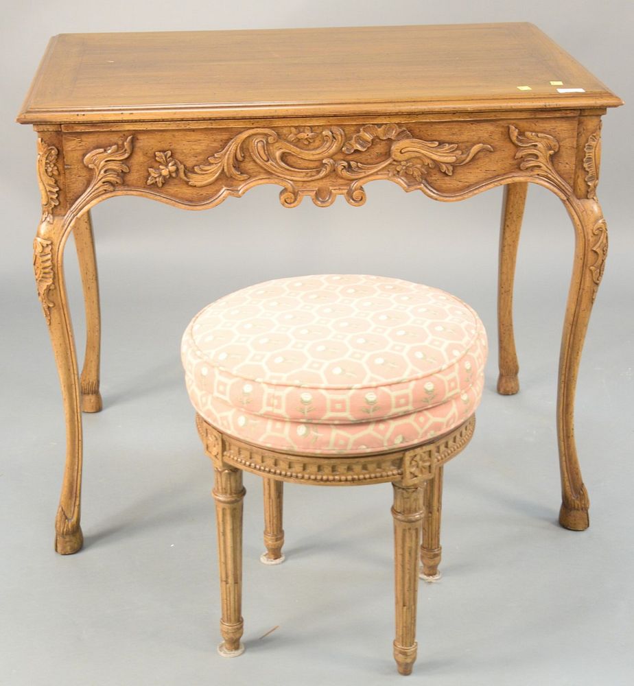 Appraisal: Two piece lot to include Louis XV style center table