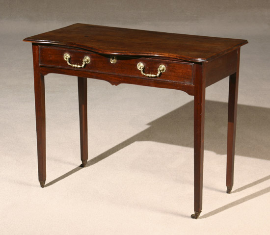 Appraisal: George III Mahogany Serpentine Side Table Last Quarter th Century