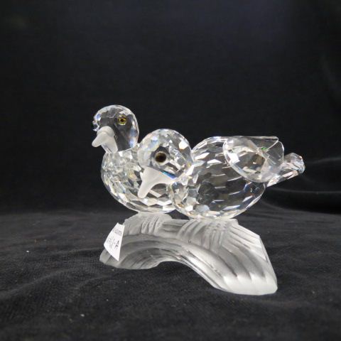 Appraisal: Swarovski Crystal Turtledoves Figurine by Adi Stocker long limited edition