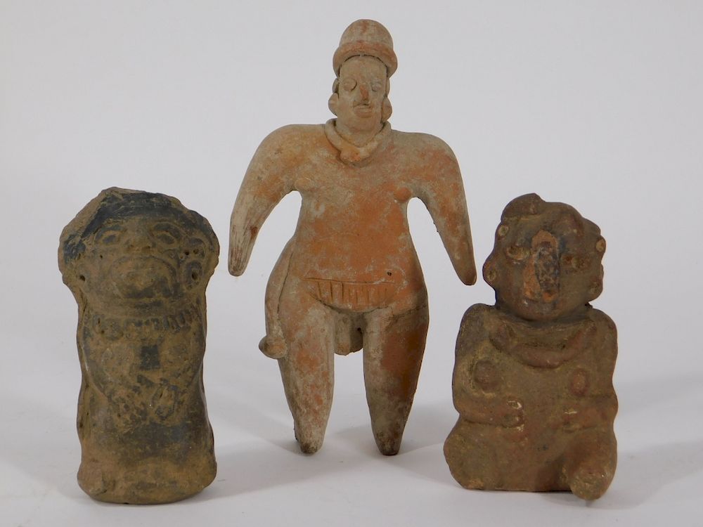 Appraisal: Ancient Pre Columbian Pottery Earthenware Figure South America Pre-Columbian Including