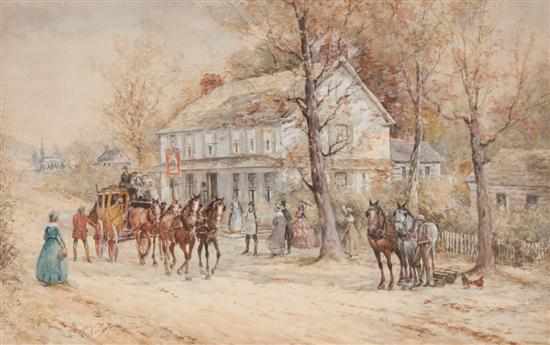 Appraisal: Joseph C Claghorn American - The Valley Tavern watercolor on