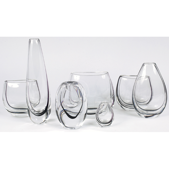 Appraisal: Vicke Lindstrand vases set of seven