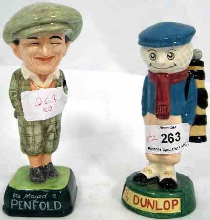 Appraisal: Royal Doulton Advertising Figures Penfold Golfer MCL and Dunlop Caddie