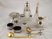 Appraisal: A mixed lot of English silver including a Britannia standard