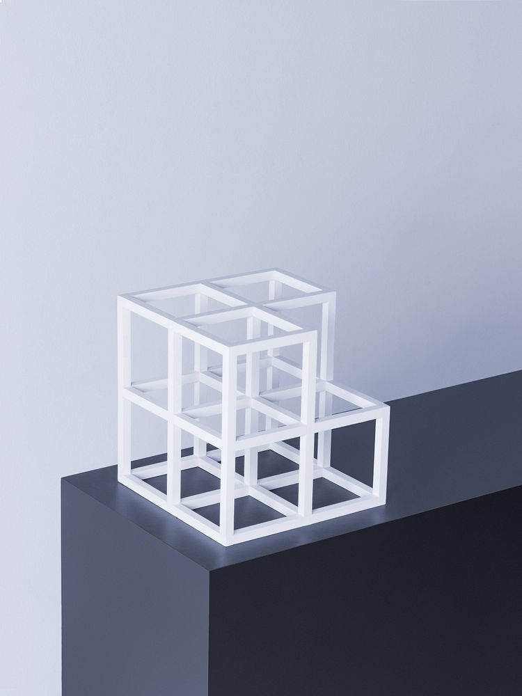 Appraisal: Sol LeWitt American - Cube without a Cube Sol LeWitt