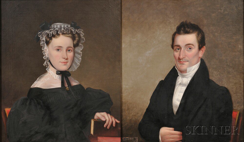 Appraisal: Attributed to James Sullivan Lincoln Rhode Island - Pair of