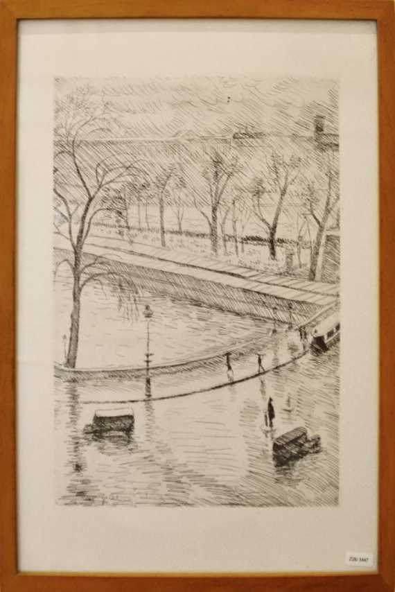 Appraisal: MARQUET ALBERT Bordeaux - Paris Le Pont Neuf Etching Signed