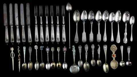 Appraisal: GROUP OF SILVER INCLUDING CONTINENTAL FLATWARE SET the crested service