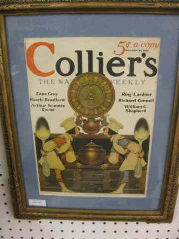 Appraisal: Maxfield Parrish ''Soup Time'' Collier's magazine framed cover Nov ''