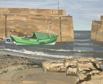 Appraisal: Allan Laycock RWA - Craster Harbour Northumberland acrylic watercolour cm