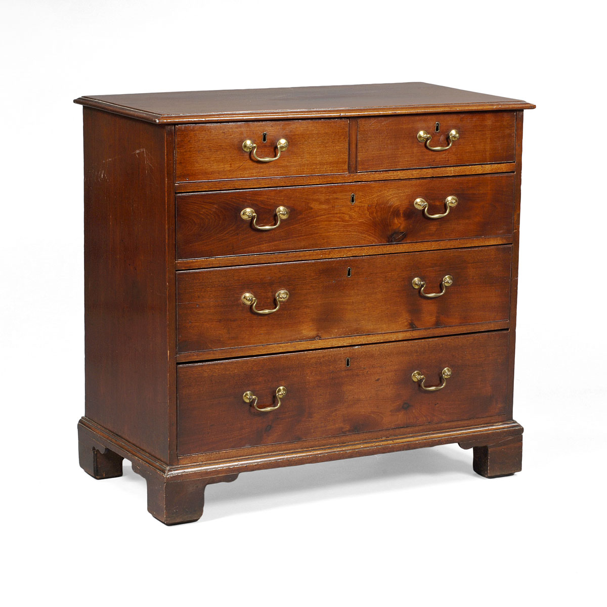 Appraisal: ENGLISH CHIPPENDALE MAHOGANY CHEST OF DRAWERS The molded rectangular top