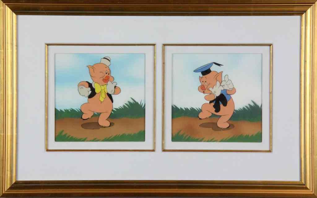 Appraisal: 's Disney Original Production CelTwo 's Disney cels Titled the