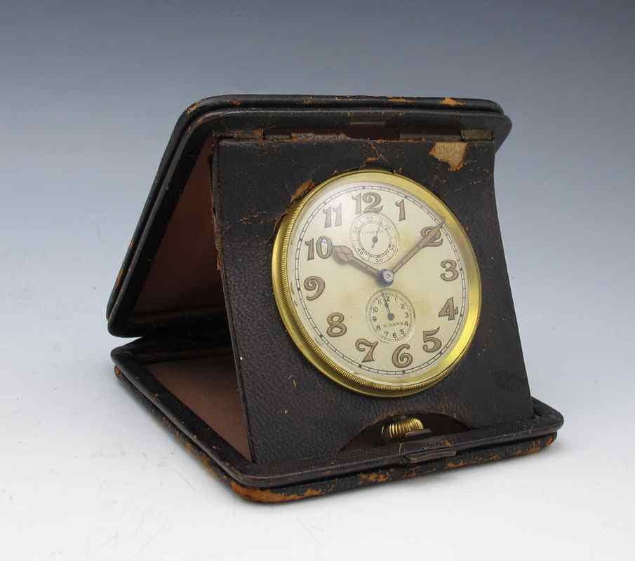 Appraisal: TIFFANY CO DAY TRAVEL ALARM CLOCK day movement with secondary