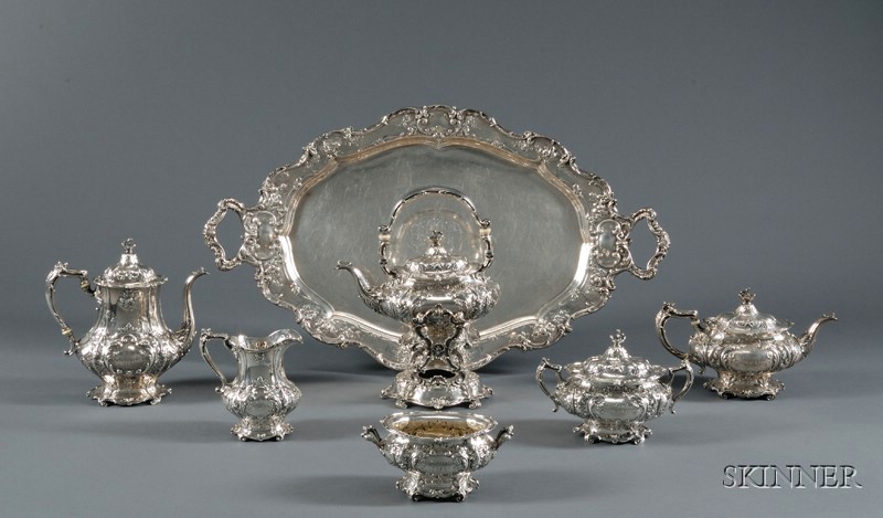 Appraisal: Gorham Sterling Seven-Piece Tea and Coffee Service - comprising balustroid