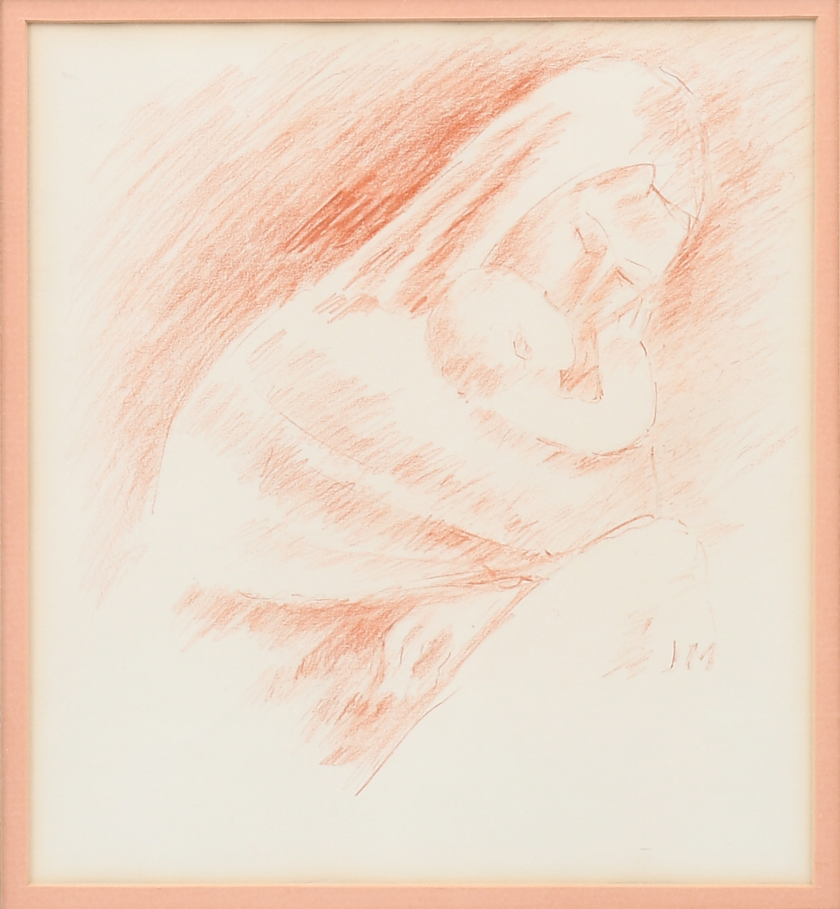 Appraisal: MESTROVIC Ivan American Croatian Italian - Mother and Child Drawing