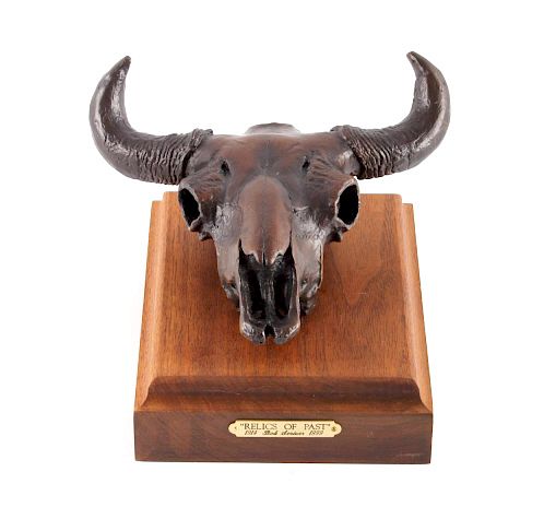 Appraisal: Original Bob Scriver Buffalo Skull Bronze This is an original