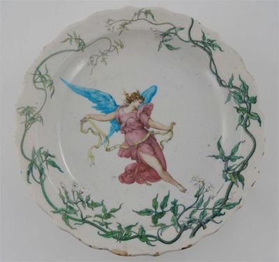 Appraisal: A Theodore Deck earthenware charger by Joseph Ranvier painted to