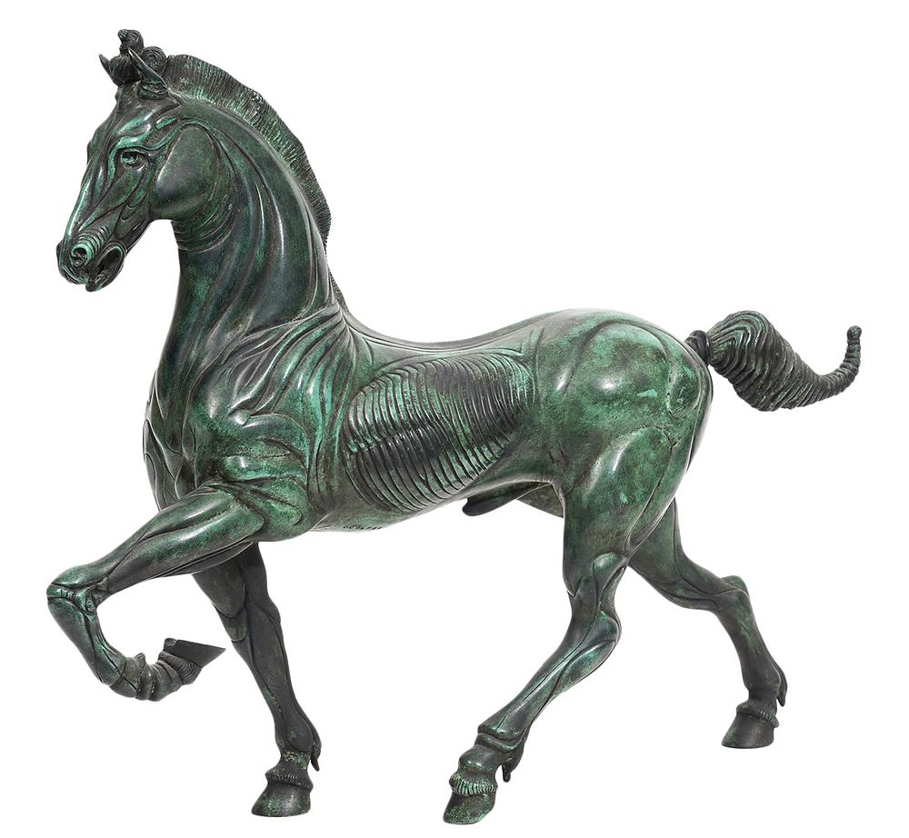 Appraisal: Ludovico de Luigi Bronze Horse Sculpture Ludovico de Luigi Italian