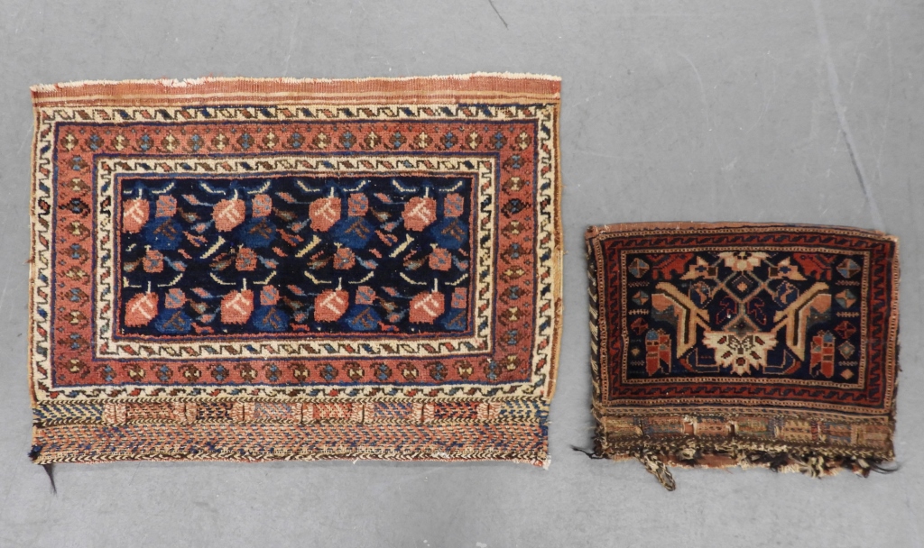 Appraisal: PC AFSHAR BAG FACE RUGS Middle East th CenturyIncludes a