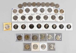 Appraisal: Large Lot Of Assorted Kennedy Half Dollars Includes four six