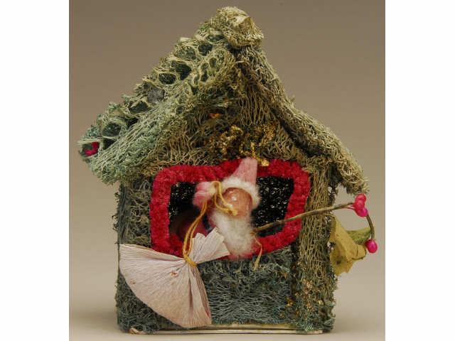 Appraisal: Loofah House with Santa Candy Container Germany ca loofah house